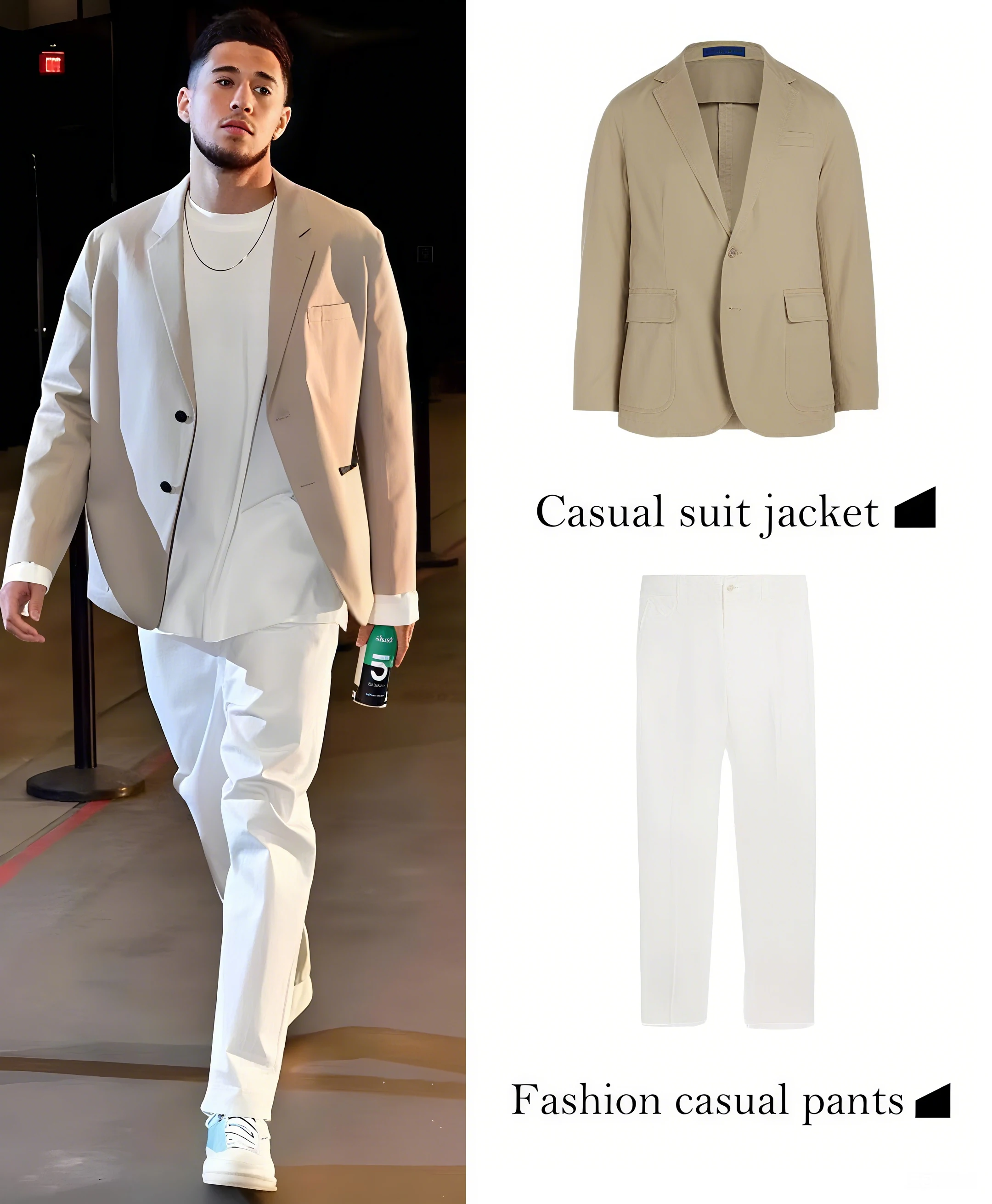

FWRD Light Khaki Casual Blazer Casual Mix and Match Suit Fashion Khaki Blazer Layered Khaki Suit #FWRD0008
