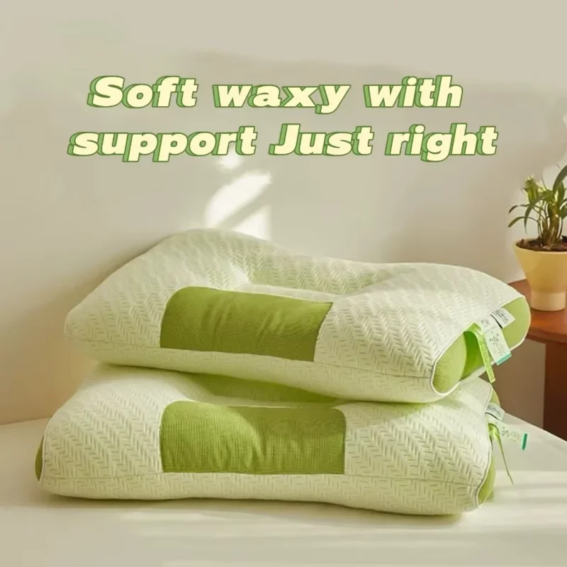 New 3D Bamboo Carbon Fiber Antibacterial Sleep Pillow Neck Pillow to Help Adult Students Sleep Suitable for Home Pillow Core