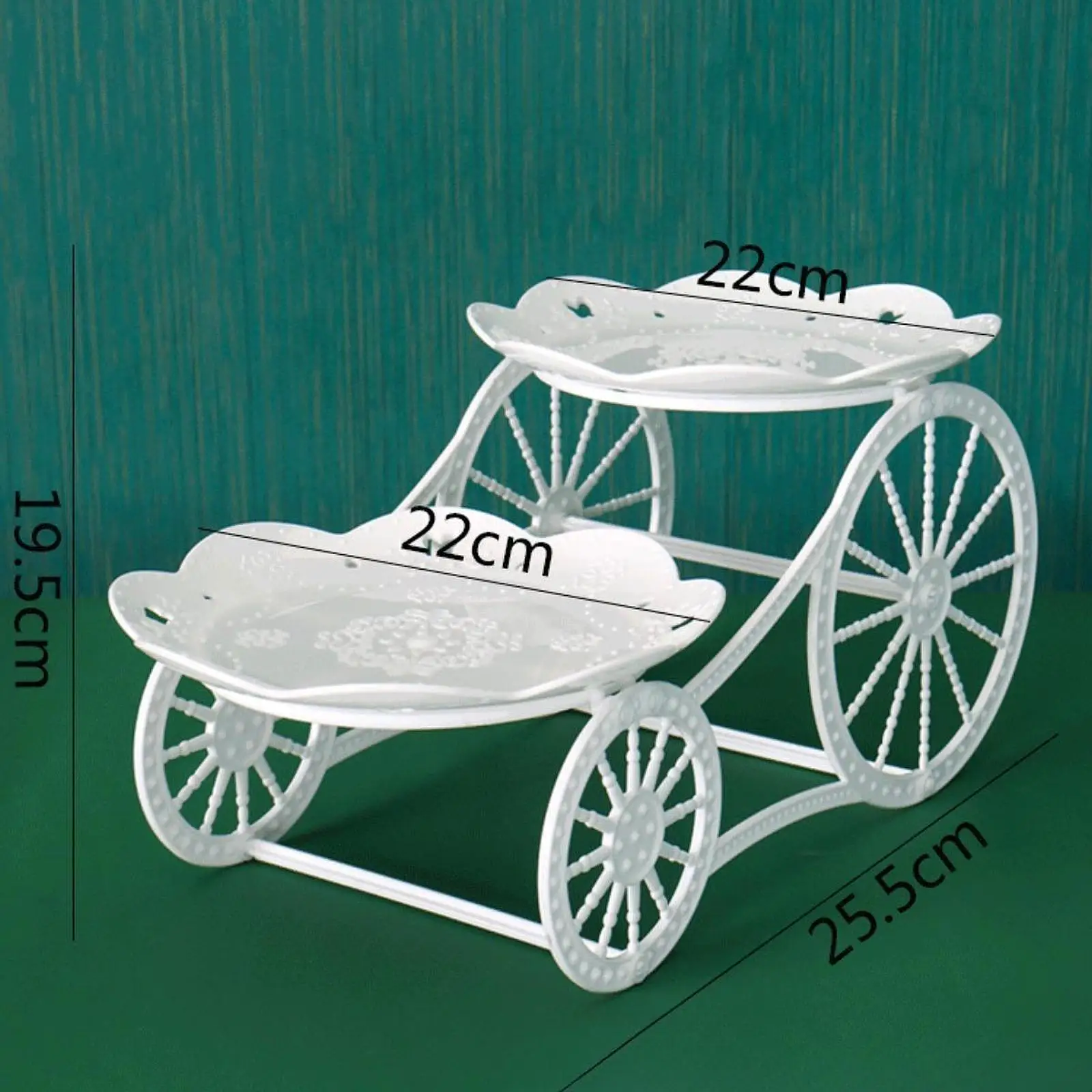 Wedding Cake Stand Display Fruit Plate Holder Dessert Carriage 2 Tiered Cupcake Stand for Festival Party Banquet Pastry Towers