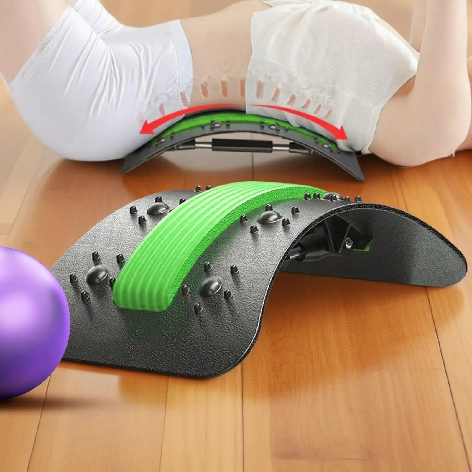 

Lumbar Back Stretcher Multi-Level Upper Back Support Stretcher Machine Ergonomic Corrector For Fitness Meditation Chair Bedroom