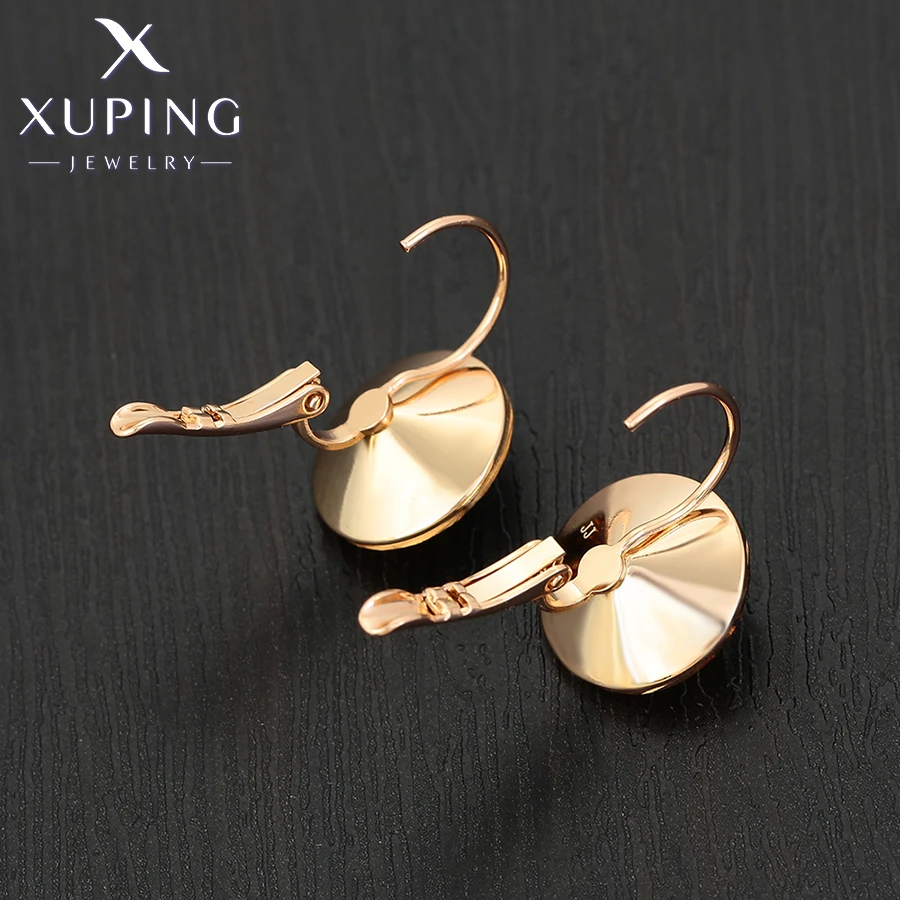 Xuping Jewelry Fashion Charm Round Gold Plated Multicolor Charm Style Crystal Earrings for Women Girl Party Gift 610394734