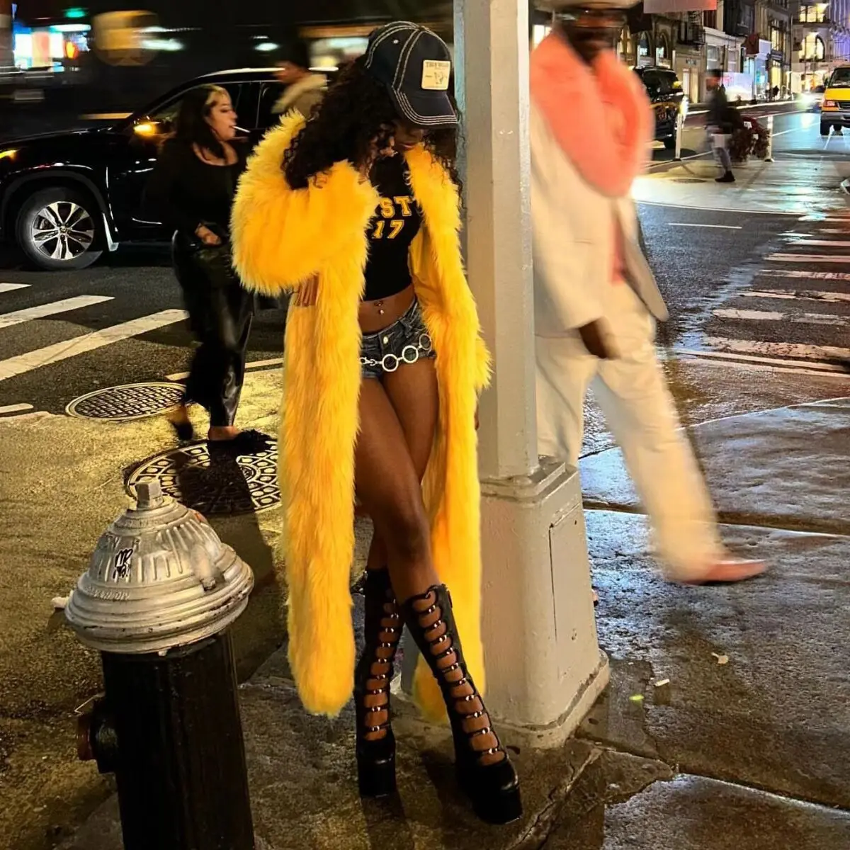 Vrouwen namaakbont vest jas onregelmatige lange jassen dikke warme effen jassen V-hals volledige mouw streetwear jas herfst winter