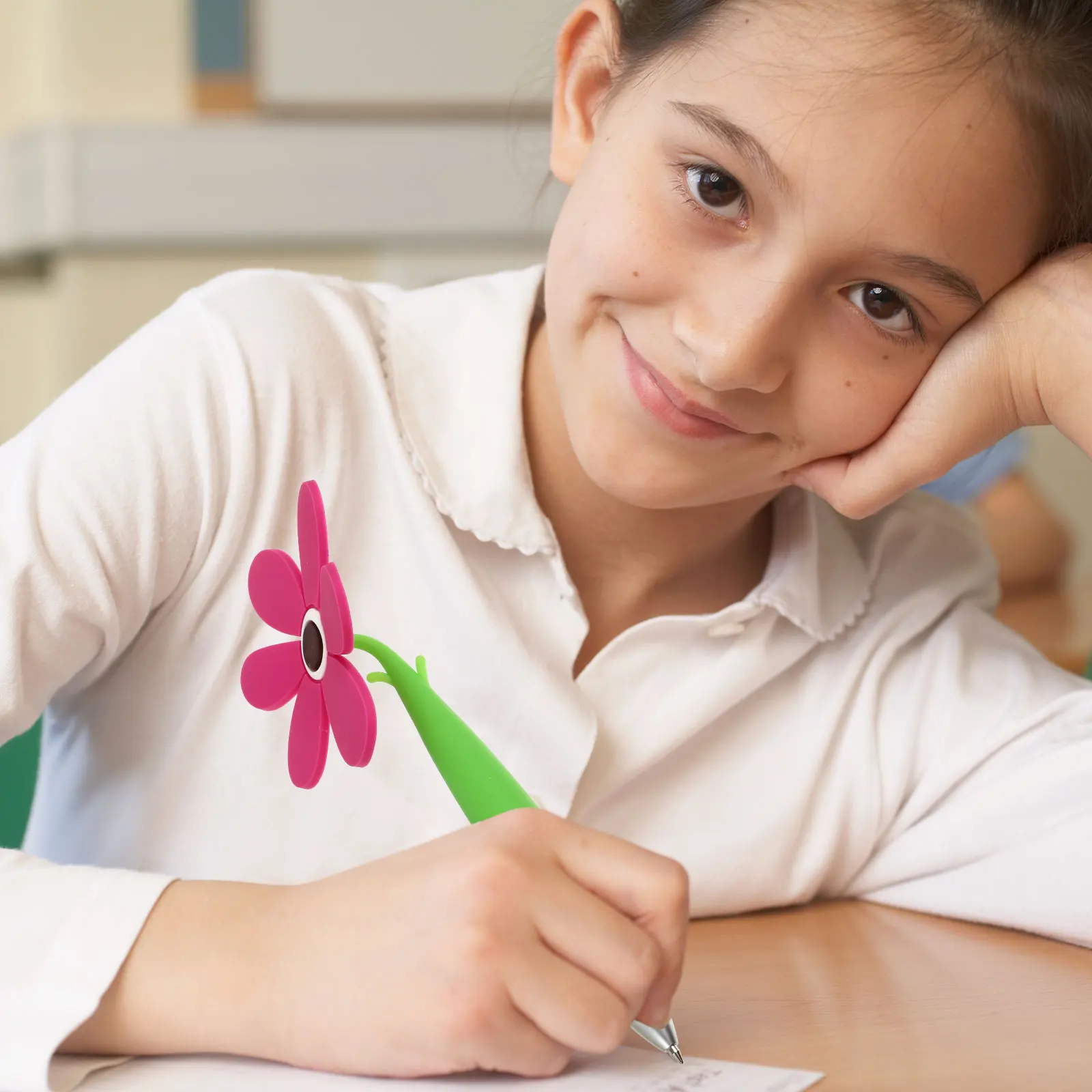 

4pcs Flowerpot Design Ballpoint Sunflower Writing Pen Stationery Smooth Comfortable School For Home Office Use Adorable