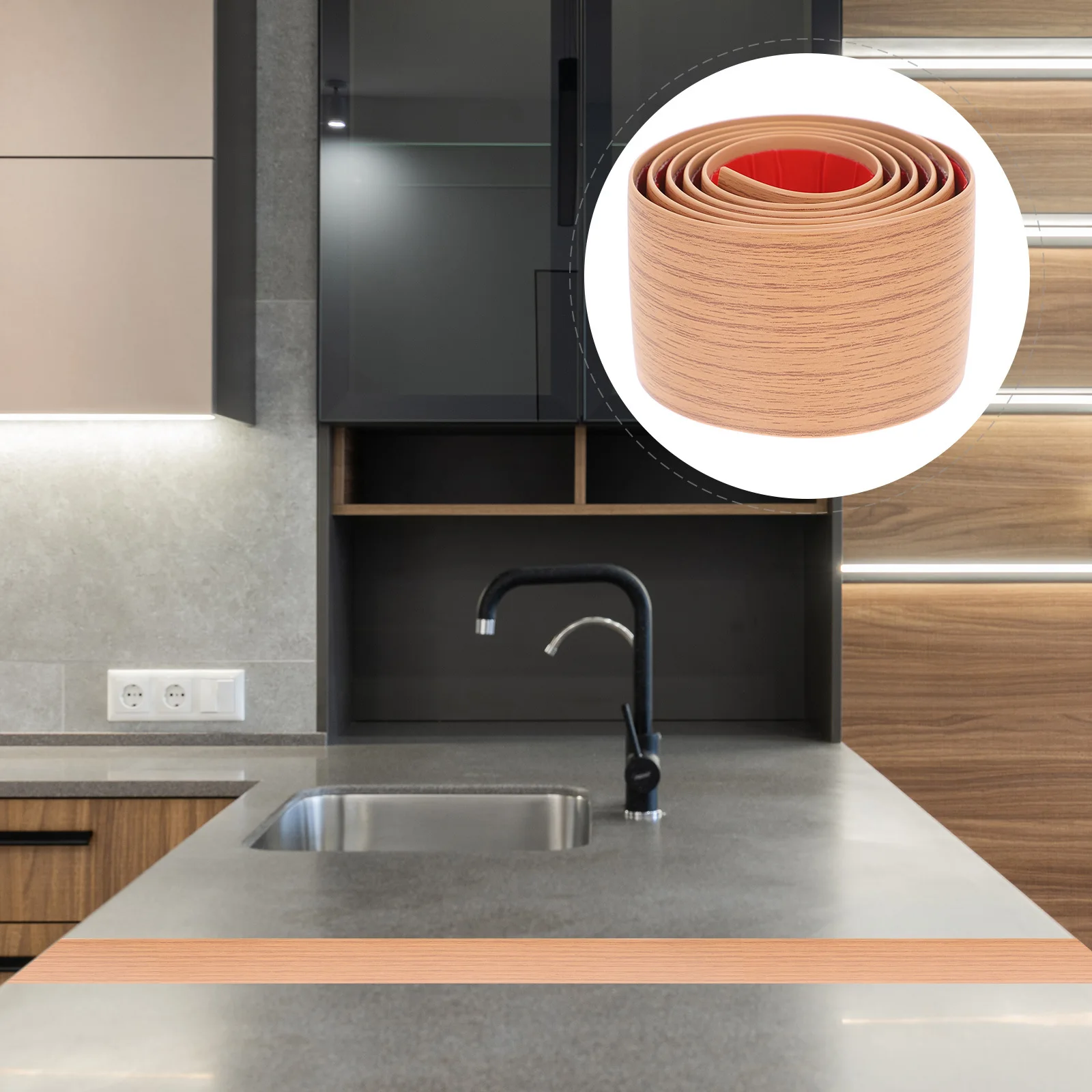 Bodenübergangsstreifen, PVC-Schwellenverkleidung für Teppich, Fliesen, Lückenabdeckung, Wohnzimmer, Küche, Teiler, Holz, Vinyl, Kantenböden
