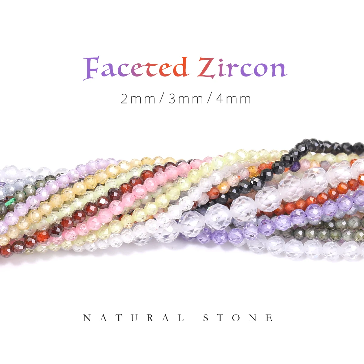 

2/3/4mm Cut Surface Shiny Zirconia Loose BeadsFor Jewelry Making DIY Earring Necklace Bracelet Banquet Banquet Party Gathering