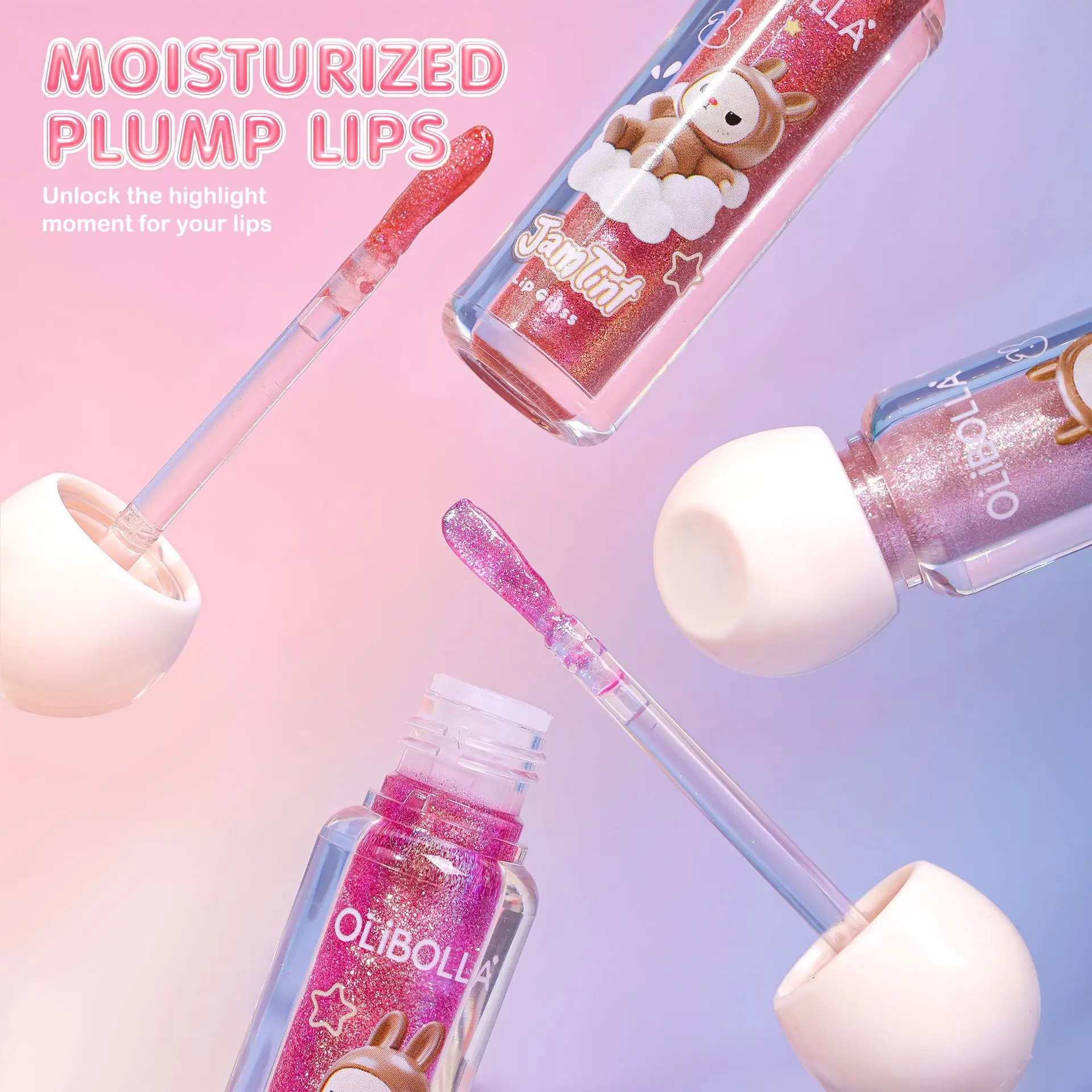 スーパーフラッシュ防水ダイヤモンドシマーグリッターリップグロス 4 色スパークリング液体口紅パールリップグロスセクシーなリップメイク