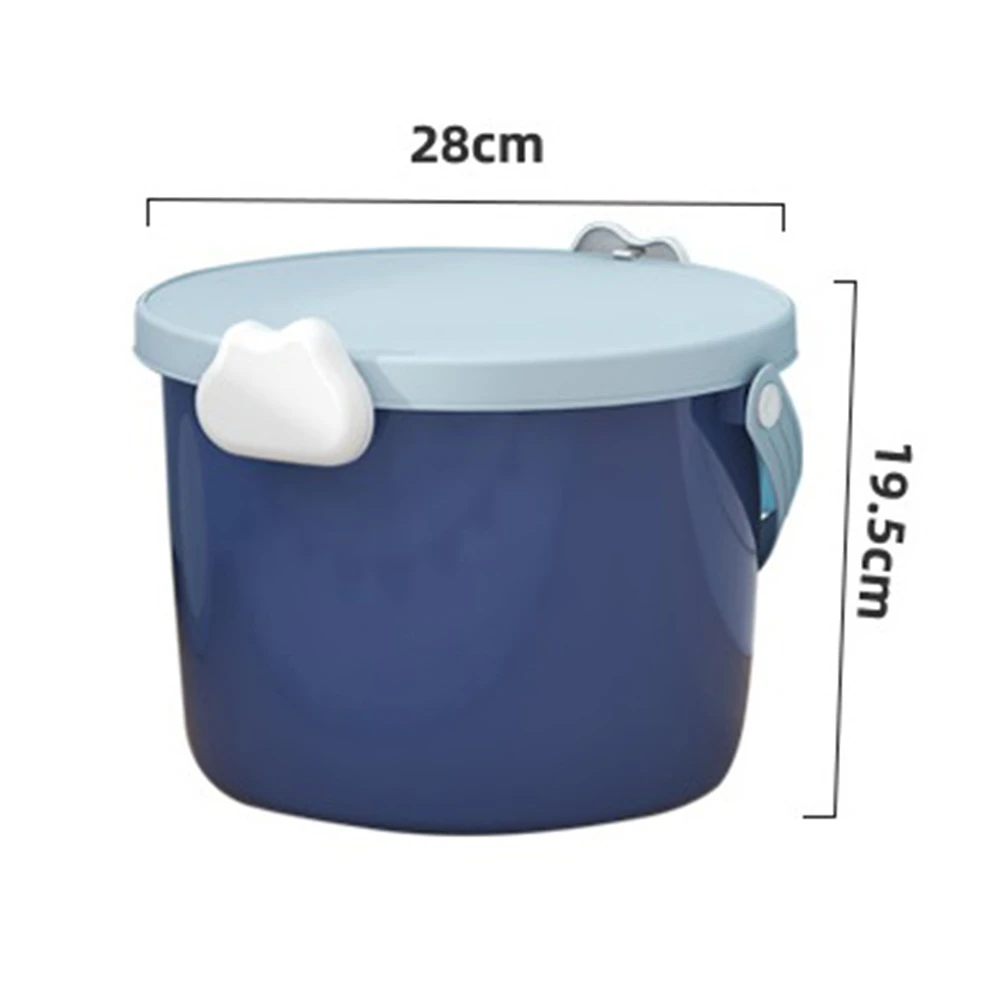 Handheld Bucket for Children'S Toys Building Block Packaging Barrel Circular Storage Barrel Yellow