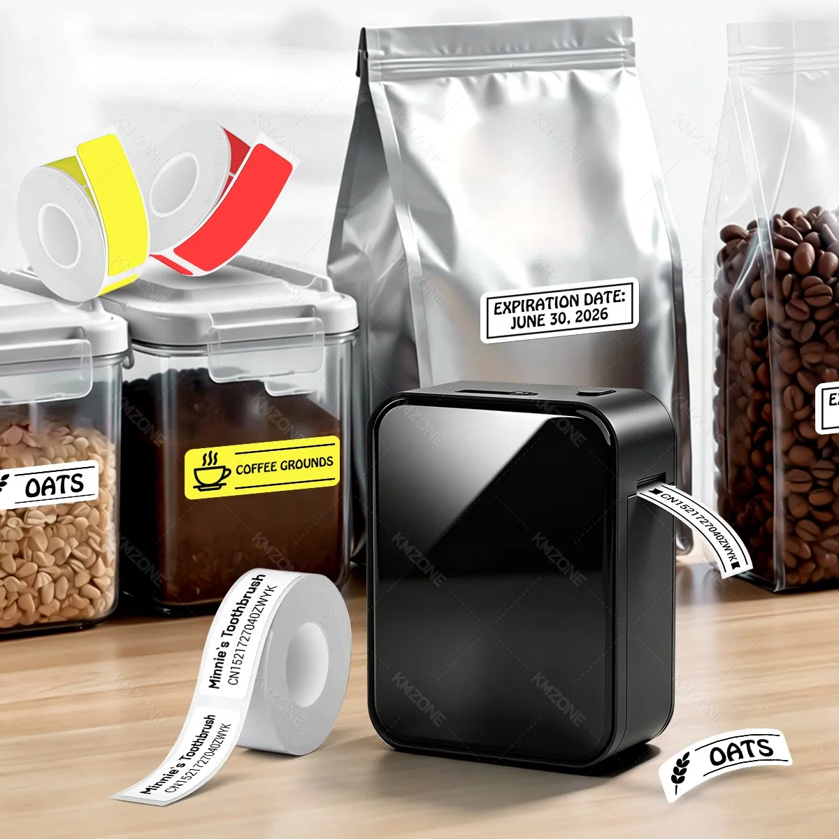 Marklife P15 Mini Portable Label Printer Smart Pocket Thermal Adhesive Sticker Labeling Machine Optional 3 Label Papers NoInk