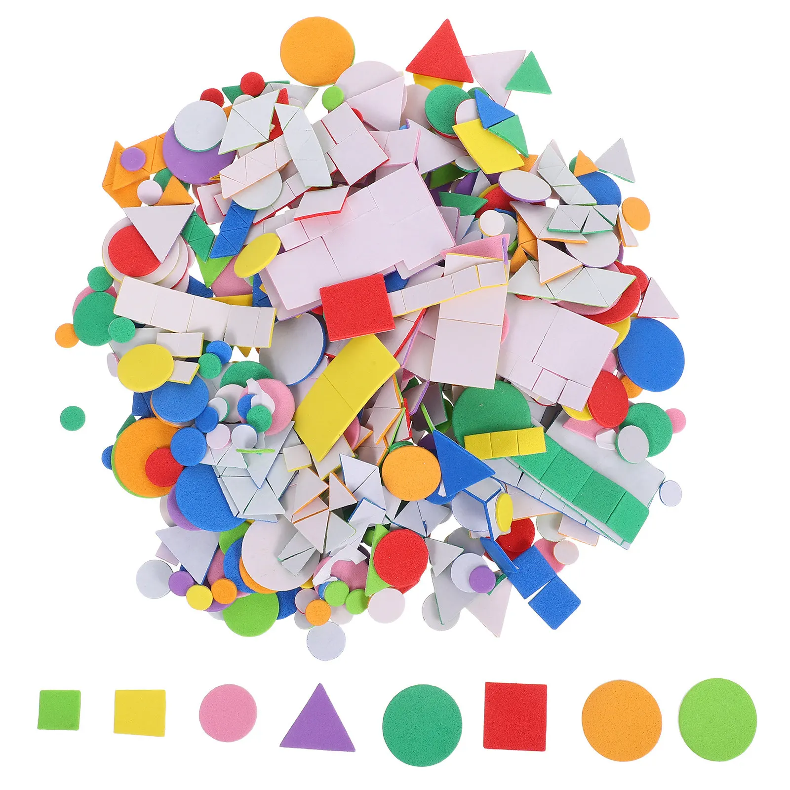 

960Pcs Kids Self Adhesive Stickers Foam Pattern Blocks Geometric Shape Craft Supplies for Preschool Art Projects