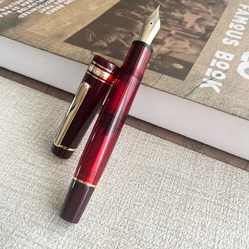 

WingSung 630 Brief Fountain Pen Iraurita Nib 0.5~0.7mm Nib Piston Resin Gold Clip Pens Stationery Business Writing Gifts