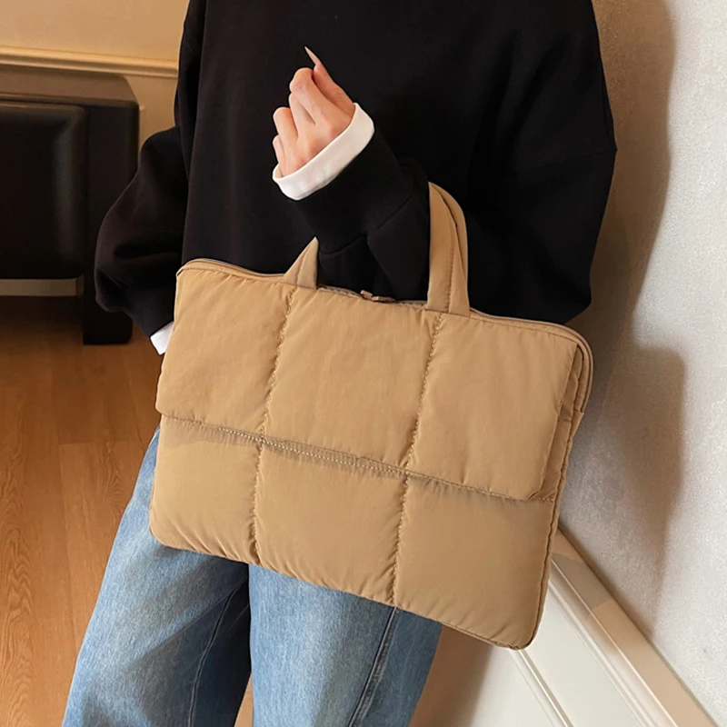 

Tiptoegirls Fashion Business Document Handbag Women Laptop Bag Horizontal Square Handbag Satchels Retro Square Plaid Lady Bags