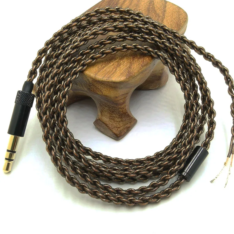 Cavo di ricambio fai da te da 1,2 m Cavo aggiornato placcato argento da 3,5 mm Cavo a 4 fili per la riparazione Cavo per auricolari HIFI fai-da-te