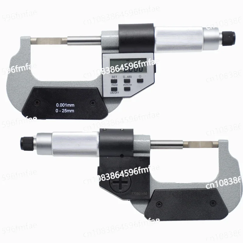 

Sheet Micrometer Groove Blade Micrometers 0-25-50-75-100mm0.001Blade Measuring Faces and Non-rotating Spindle 0.4mm / 0.75mm