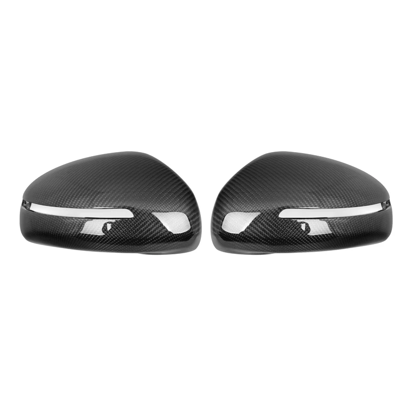 1 Pair Carbon Fiber Mirror Covers for Audi R8 MK1 MK2 TT TTS 2007-2014 Side Mirror Caps 1:1 Replacement Rearview Mirror Covers