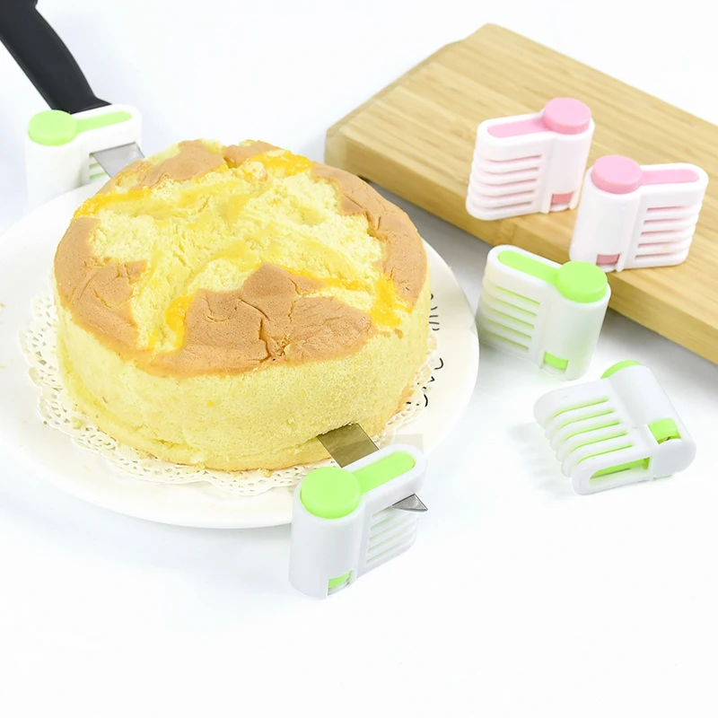 2Pcs/Set 5Layers Cake Slicer Bread Toast Fixator Leveler Slicer Cutter Cutting Cake Decorating Home Kitchen Tools Accessories