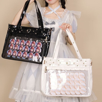 New Original Spicy Girl Cool Ita Bag Large Capacity Transparent Pain Layer Crossbody Bag Love Chain Ulzzang Shoulder Bag Handbag