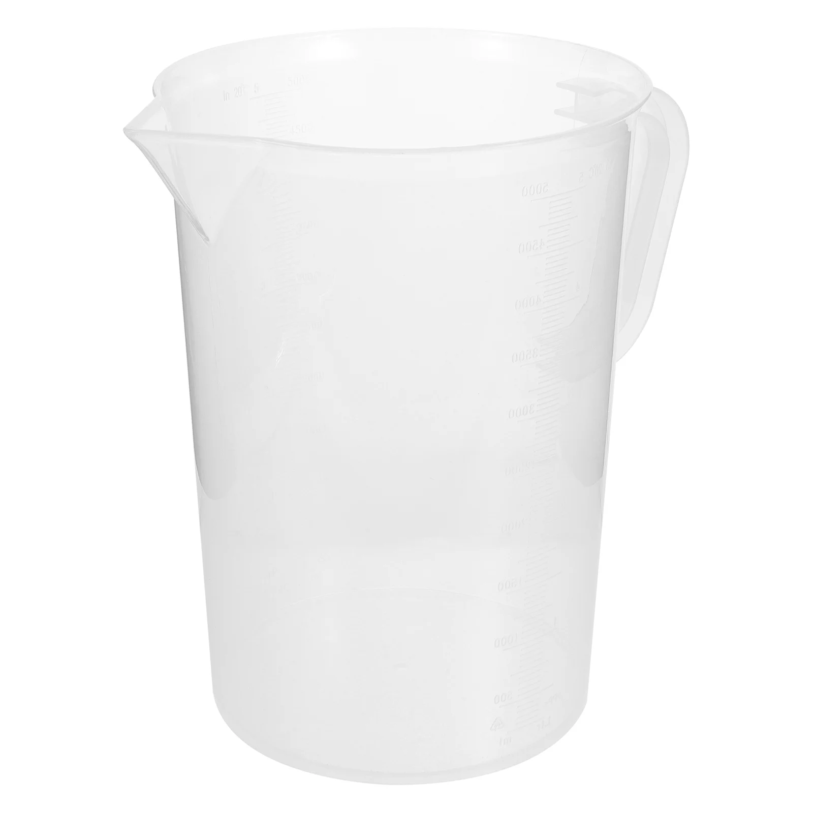 5000 Ml Measuring Cup Graduated Cups Plastic Jug Practical Coffee Mugs with Lid Glass