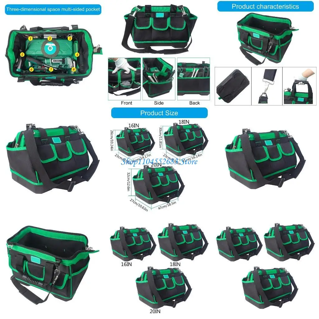 

Y6GD 16/18//20in Multifunction Tool Carriers Tool Bag Wide Mouth Tool Bag