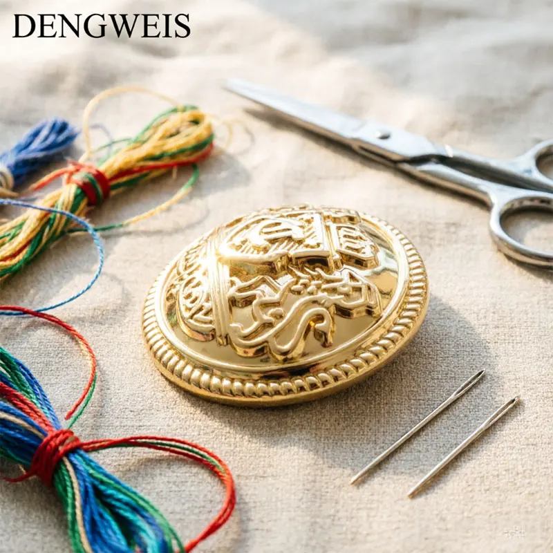 10 Stück British Lion Academy Metallknöpfe, modische Manteldekorationen, DIY-Nähzubehör für Kleidung, Großhandel mit Knöpfen – Detail 2