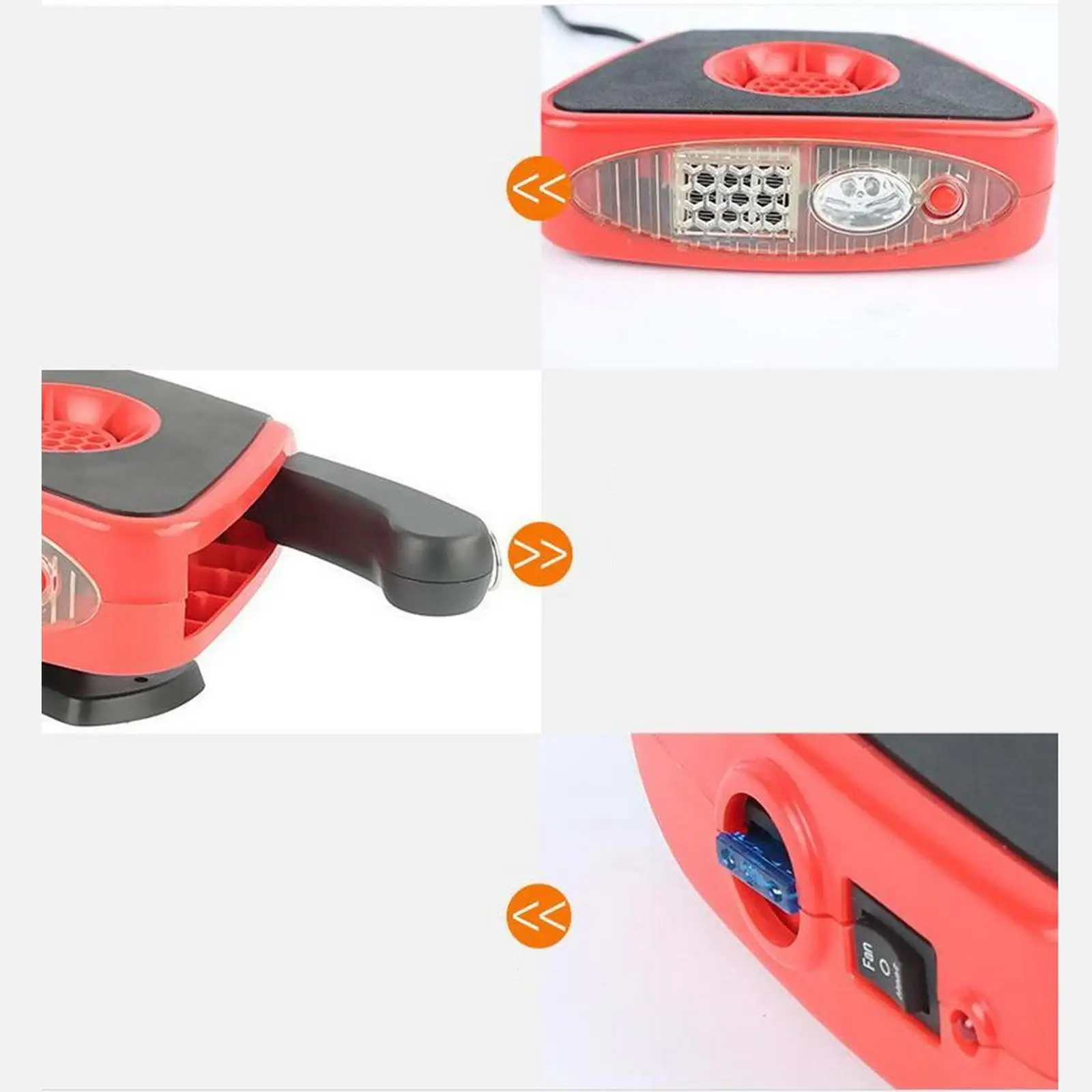 12V Car Heater Fan Windscreen Defogger Window Defroster Plug and Play 360 Degree