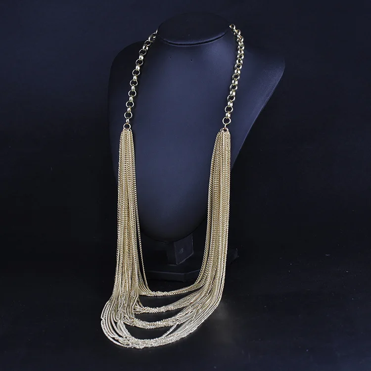 Sweater Chain Necklace New Fashion Women Multi-layer Beaded Vintage Long Necklaces & Pendants Jewelry Accessories