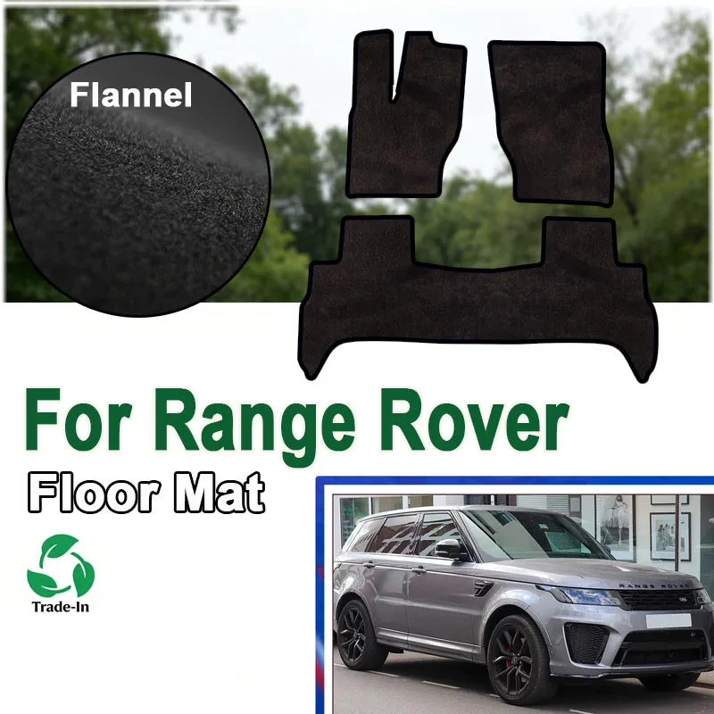 

Фланелевые автомобильные коврики для Range Rover Sport L494 2018-2022 (5 мест), ковровые покрытия, накладки на пол, наклейки