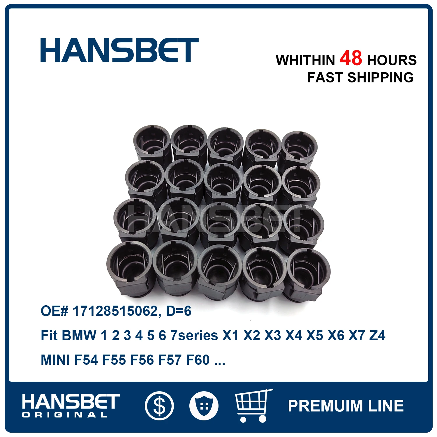 New Water Blind Plug D=6 Fit BMW 1 3 4 5 6 7 Series 550i 650i 750i Alpina B7 X1 X2 X3 X4 X5 X6 MINI F54-F60 17128515062 HANSBET