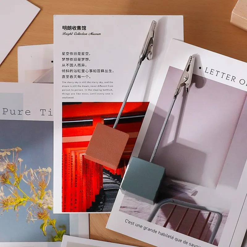 Wooden Memo Clips Holder Picture Holders With Clips for Pictures Card Paper Note Clip