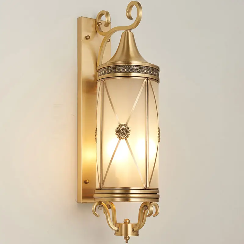 

All copper outdoor courtyard Jianou waterproof wall lamp wall lamp balcony outdoor aisle corridor garden wall headlamp