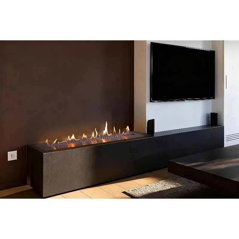 Indoor Modern Smart Stainless Steel Bioethanol Fireplace with Remote Control with APP Control for Villa Use