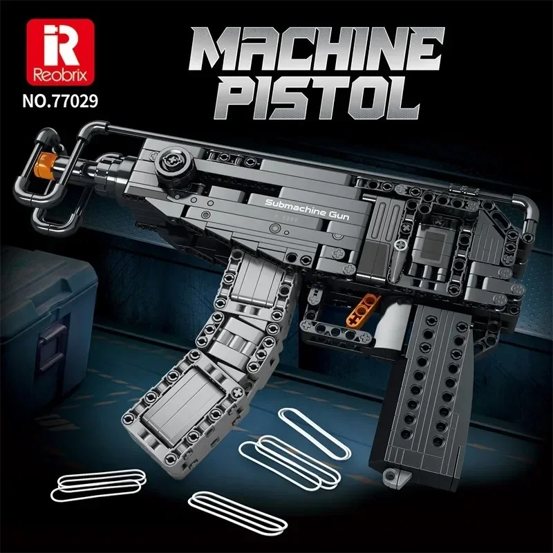 Scorpion Military Submachine Gun Building Block 518PCS Military Army Gun Model Bricks DIY Toys For Kids Holiday Gifts