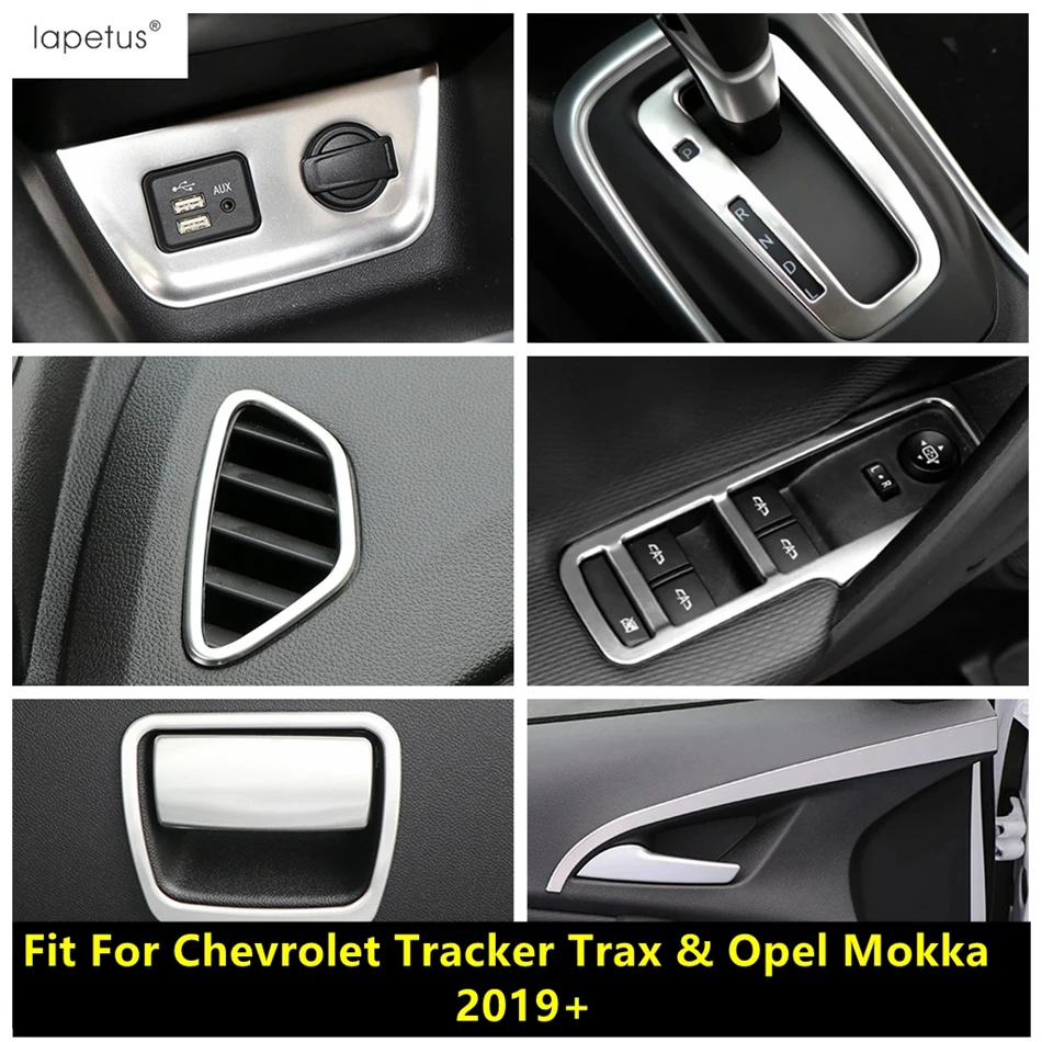 

Gear Shift Panel / Window Lift / AC Air Vent Outlet Cover Trim Accessories For Chevrolet Tracker Trax & Opel Mokka 2019 - 2022