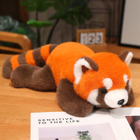 30-60cm New Stuffed Anime Figure Doll Turned Red Panda Plushie Doll Fluffy Hair Red Raccoon Animals Hug Throw Pillow Kids