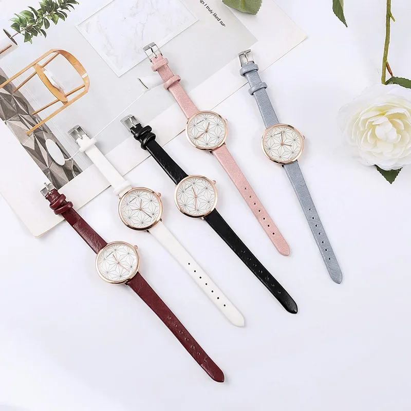 Elegant Women\'s Watches Simple Quartz Wristwatches PU Leather Watches Girls Students Clock Gift Ladies Watch Relogios Feminino