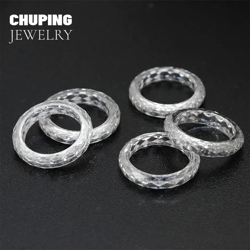 مجوهرات Chu Ping الفاخرة 100% من حجر المويسانتي نطاق خاتم من 14 إلى 22 بوصة بنمط مختلف يمكن تغيير مزاجك