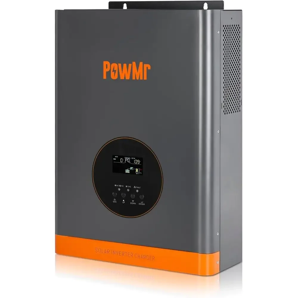 3000W Hybrid Inverter 24VDC to 110VAC, Low-Frequency, 60A MPPT, Compatible with Lead-Acid & Lithium Batteries, Peak 9000W
