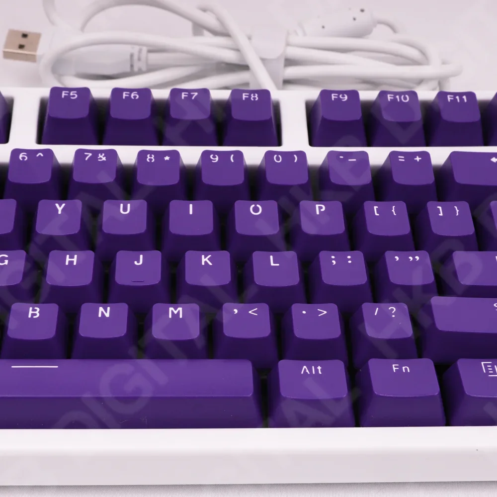 Teclas ABS de 104 teclas, traje de altura de perfil OEM púrpura para teclado mecánico 61 87 104 teclado Anne Pro 2 GK61 SK61 PC Gamer