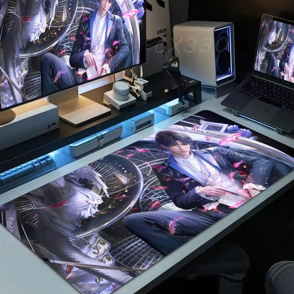 

Love And Deepspace Rafayel Mouse Pad Large Computer Mousepad Office 1000x500mm XXL Pc Gamer Non-slip Rubber Keyboard Deskmat