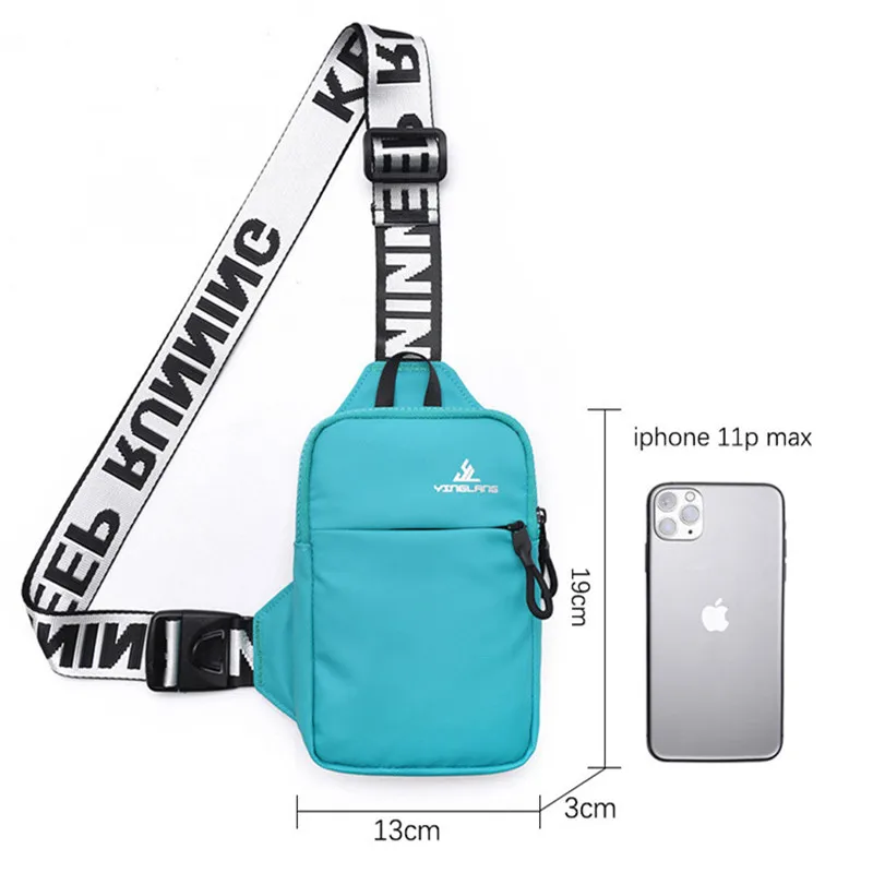 Fengdong small chest bag women mobile phone bag outdoor Sports bag for men mini fashion shoulder bag female messenger bag gift