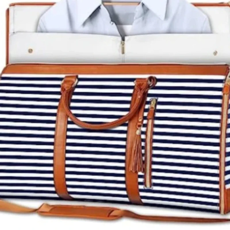 Alirattan 2026 حقيبة ملابس محمولة جديدة مريحة للسفر كبيرة من جلد البولي يوريثان حقيبة أمتعة من القماش للنساء #2