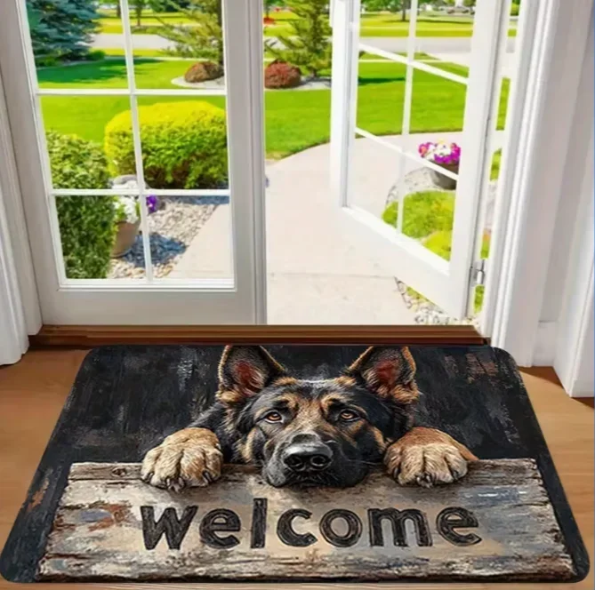 Golden Retriever Themed Door Mat Machine Washable for Indoor Entrance Carpet and Home Decoration Carpets
