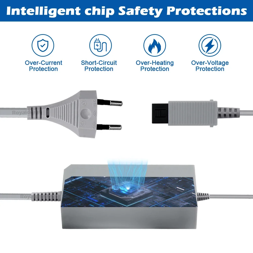 NEW AC Power Supply Adapter Cable Cord For 100‑240V Power Adapter Cable for Nintend Wii Game Console Power Cord EU US PLUG