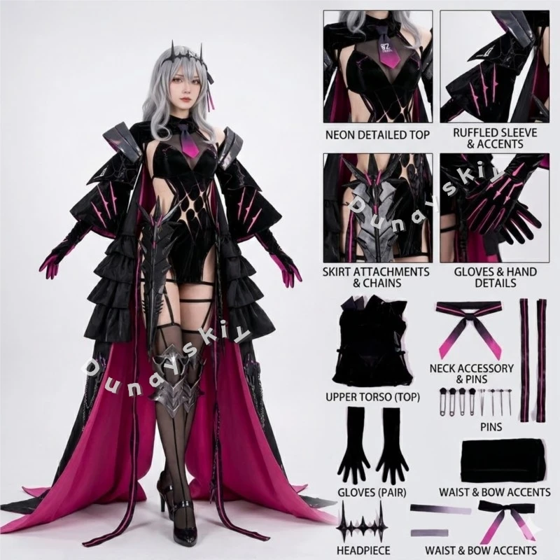 VICTORY Modernia Punish Second Emotion Komplettes Cosplay-Kostüm Anime-Spielcharakter-Outfit für Damen und Herren Halloween-Party-Rollenspiel