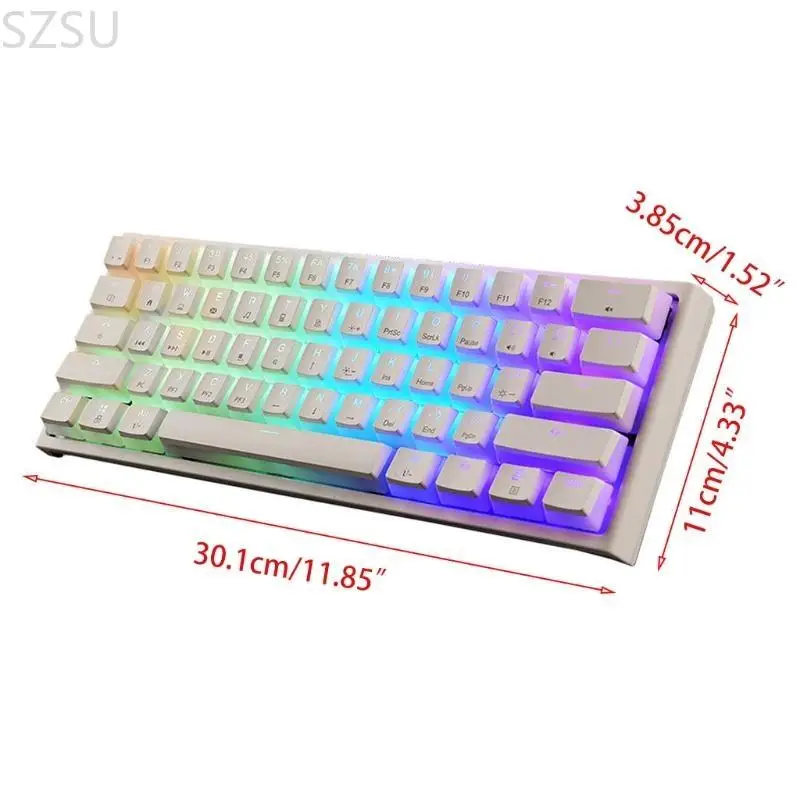 SZSU MK25 MINI 60 ٪ COMPACT 61 مفتاح لوحة المفاتيح لوحة المفاتيح للماء للكمبيوتر الشخصي/ل Gamer