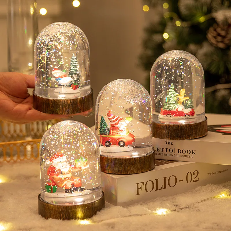 Led Christmas Wedding New Year Lights Lampshade Santa Snowman Tree Baby Kids Night Light Gifts Christmas Decorations