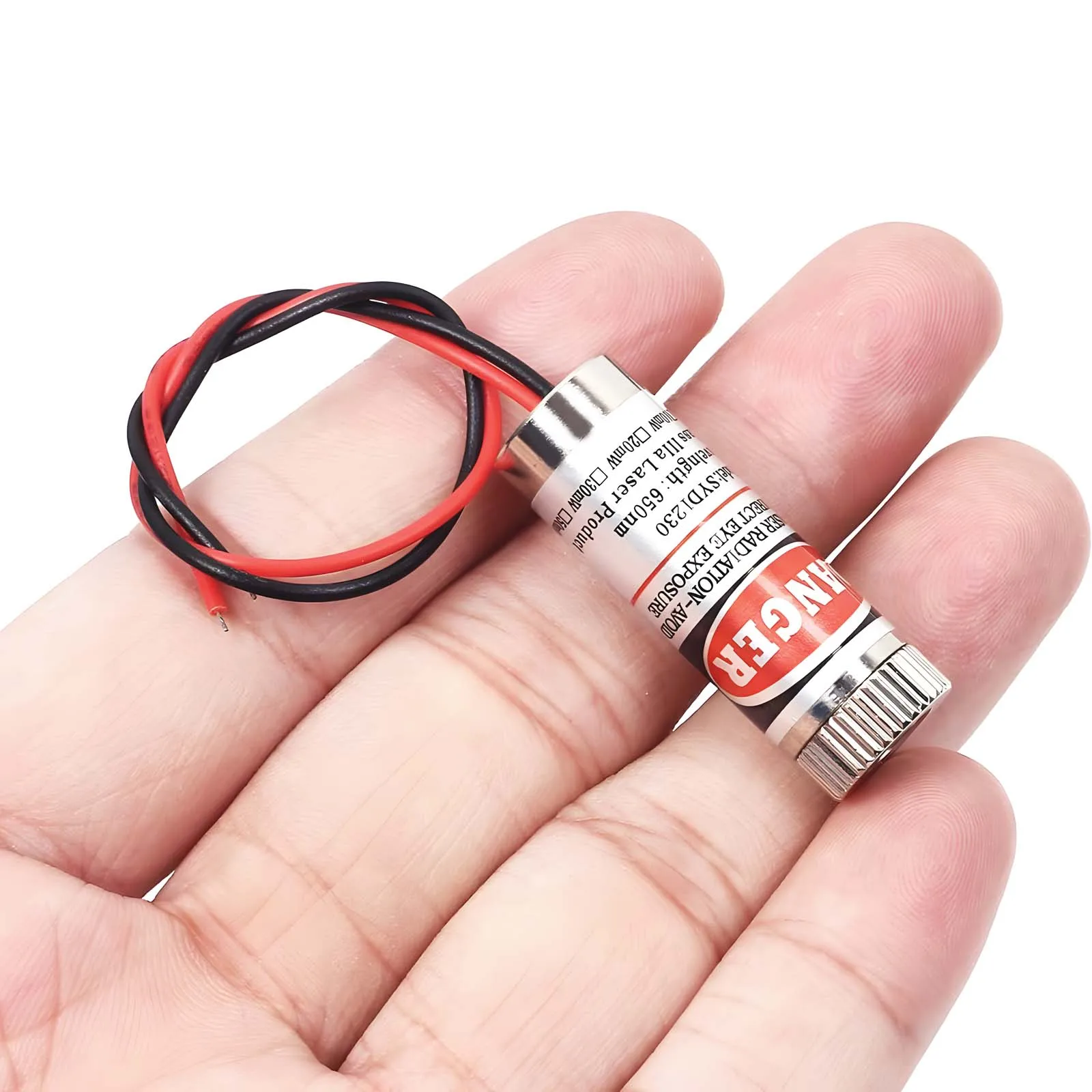 調整可能な焦点距離、赤いレーザーポイント、ライン、クロス、650nm、12mm、5mwを備えた工業用モジュール