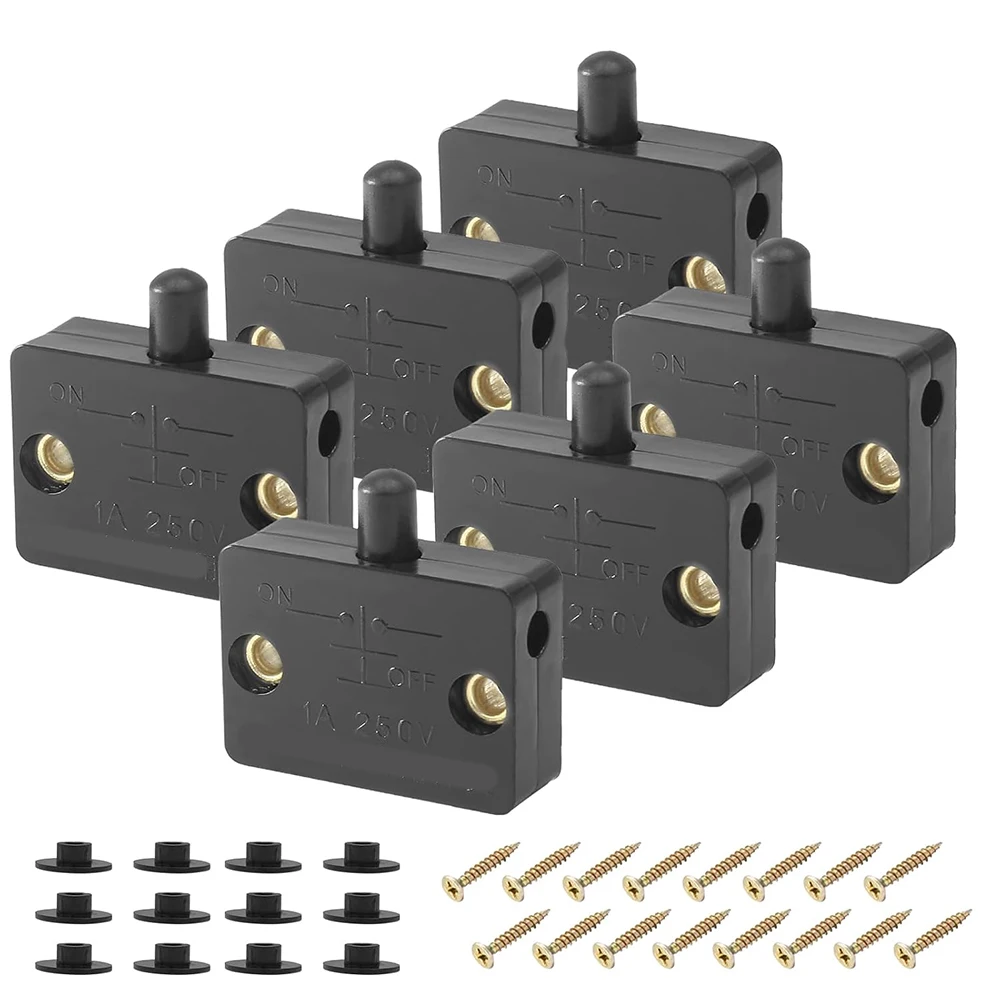 6pcs Closet Door LED Switch For Closet Light Normally Closed Cabinet Light Switch Automatic Touch Sensing Touch Switch
