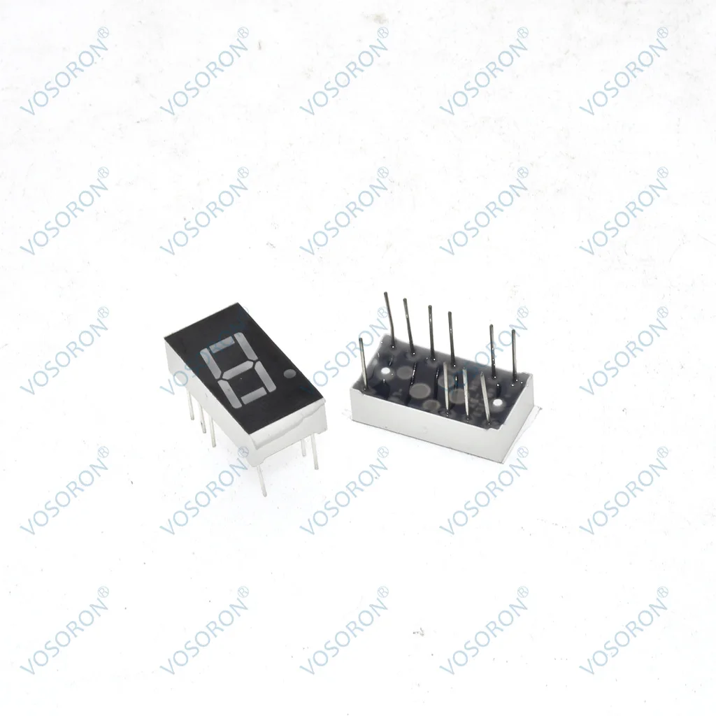 10PCS 0.4 inch 1 bit digit Tube White Common Cathode /Anode LED Display 0.4inch 7 Segment 0.4' 0.4in one