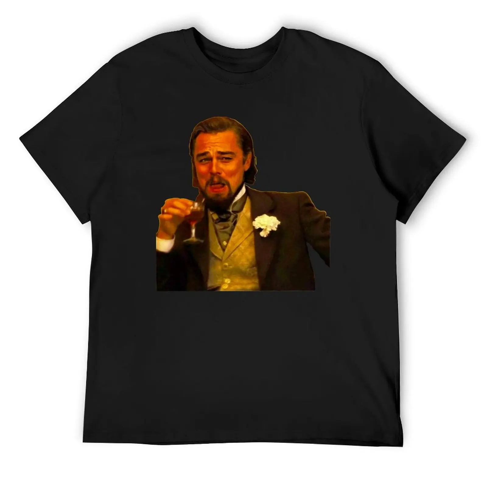 Funny Leonardo Dicaprio Django Meme T-Shirt summer clothes customs men t shirts