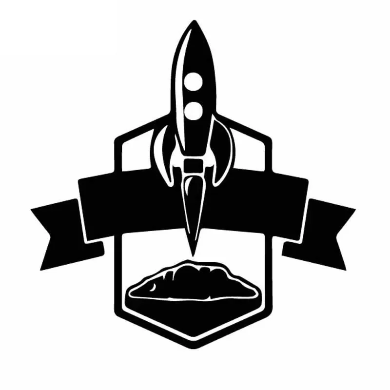 

Creative Launch Rocket, Exquisite Decals, Car Window Stickers, Personalized Pvc Waterproof Decals, Black/white, 16cm*16cm